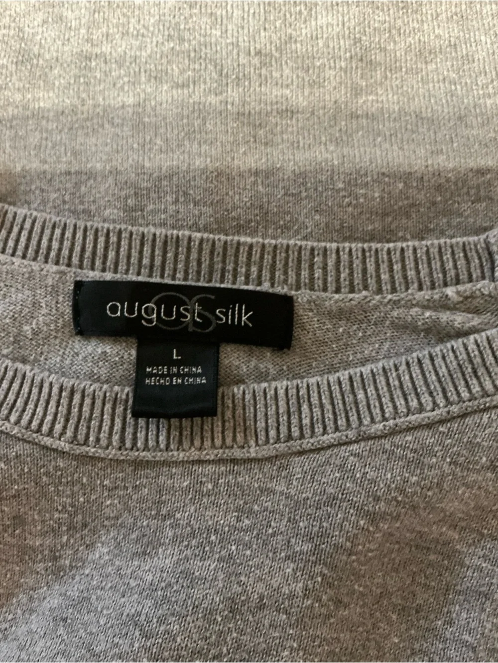 august silk Heather Gray Scoop Neck Knit Sweater